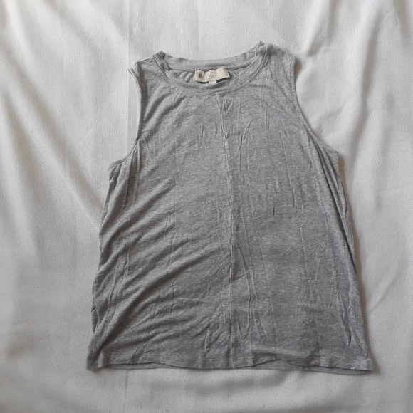 {Ann Taylor LOFT} Gray Muscle Tee Sz Small - Picture 4 of 5